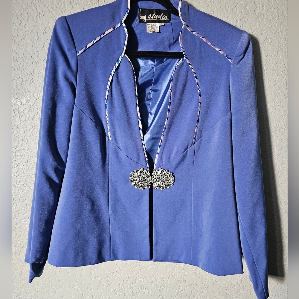 M.STUDIO Women's Blue Blazer